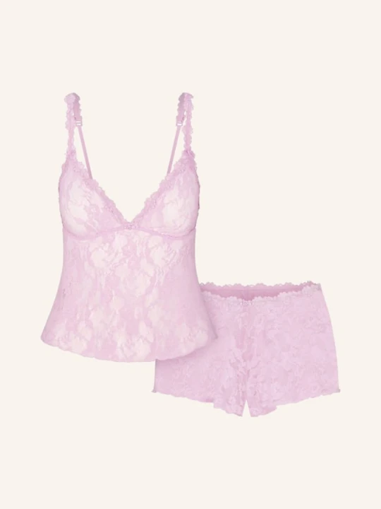 Zdjęcie produktu Skims Zestaw Wypoczynkowy Stretch Lace pink