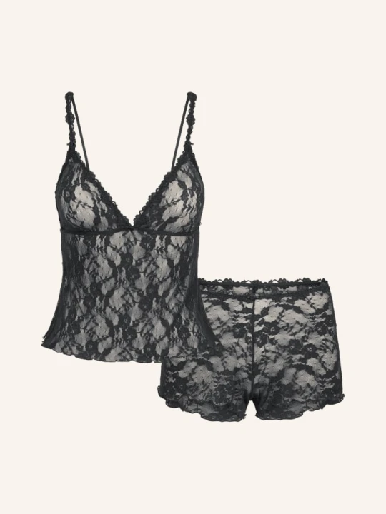 Zdjęcie produktu Skims Zestaw Wypoczynkowy Stretch Lace schwarz SOOT