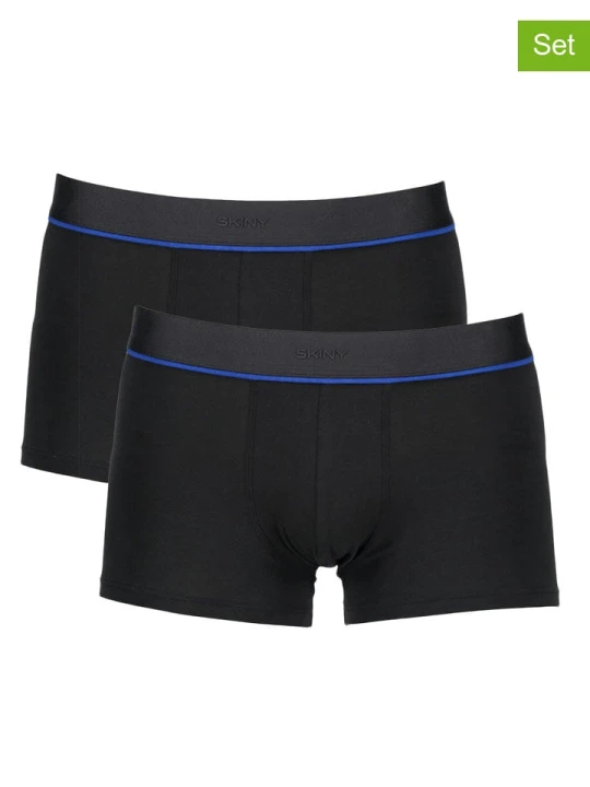 Zdjęcie produktu Skiny Bokserki (2 pary) w kolorze czarnym rozmiar: L