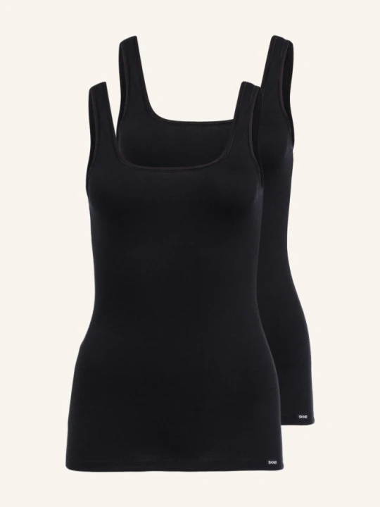 Zdjęcie produktu Skiny Topy, 2 Szt. Advantage Cotton schwarz CZARNY