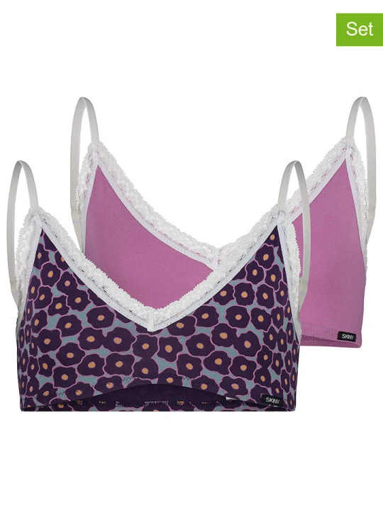 Zdjęcie produktu Skiny Topy (2 szt.) w kolorze fioletowo-jasnoróżowym rozmiar: 152