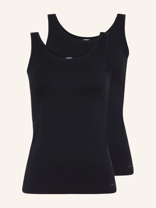 Zdjęcie produktu Skiny Zestaw 2 Sztuk Topów Advantage Cotton Stretch schwarz CZARNY