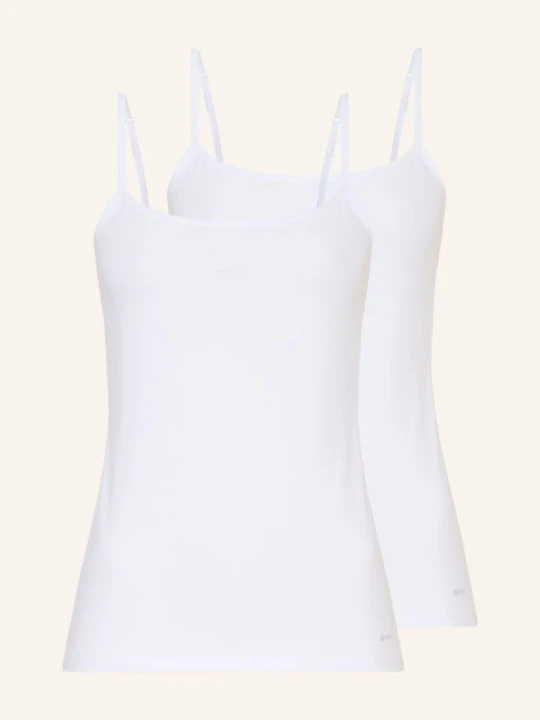 Zdjęcie produktu Skiny Zestaw 2 Topów Cotton Stretch weiss BIAŁY
