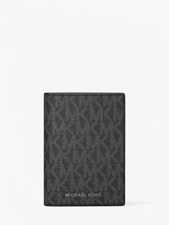 Zdjęcie produktu Składane etui na karty Hudson z charakterystycznym logo Michael Kors CZARNY (Czarny)