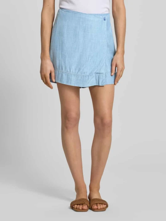 Zdjęcie produktu Mini skort z mieszanki lyocellu i bawełny w kopertowym stylu Jake*s Błękitno-niebieski