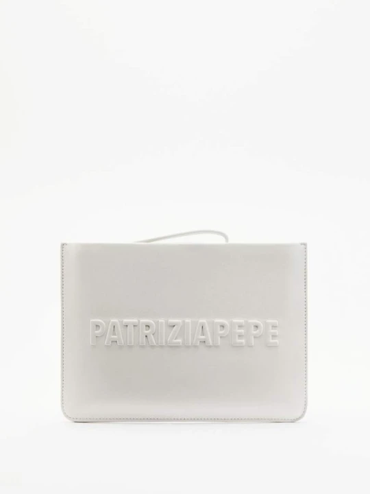 Zdjęcie produktu Skórzana kopertówka (IM)PERFECTION Patrizia Pepe biały