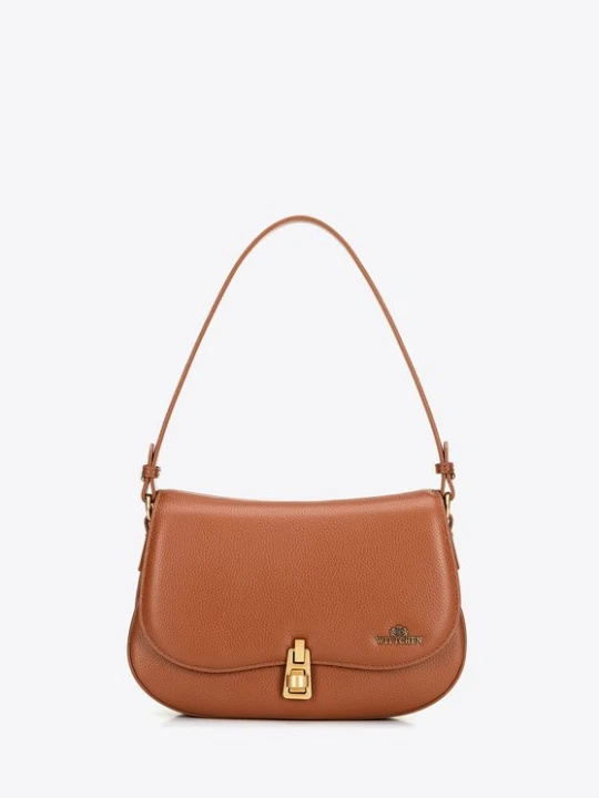 Zdjęcie produktu Skórzana listonoszka typu saddle bag brązowa Wittchen
