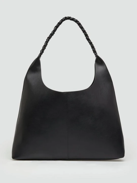 Zdjęcie produktu Skórzana torba Hobo z wytłoczonym logo s.Oliver czarny