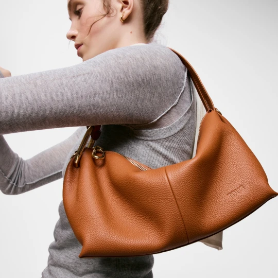 Zdjęcie produktu Skórzana Torba Typu Bowling W Kolorze Camelowym Tous Hold - Tous