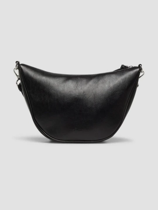 Zdjęcie produktu Skórzana torba typu crossbody z odpinanym paskiem na ramię s.Oliver czarny