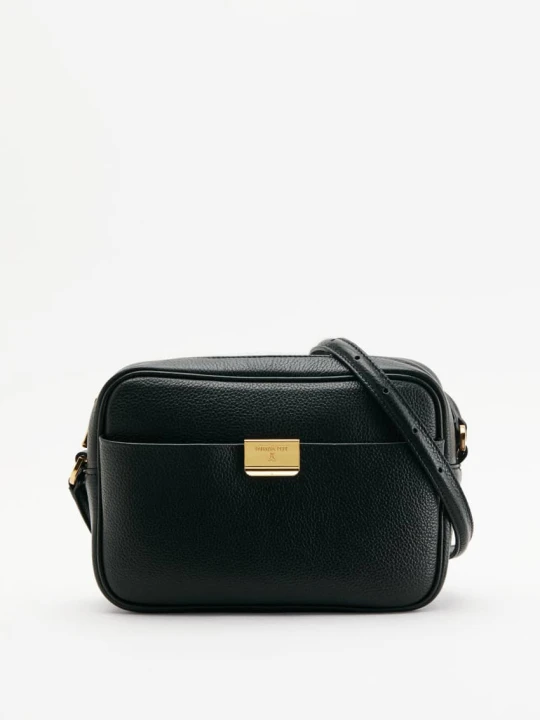 Zdjęcie produktu Skórzana torebka crossbody All Day Patrizia Pepe czarny