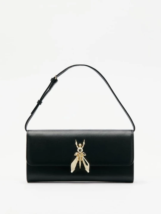 Zdjęcie produktu Skórzana torebka crossbody Square Essential Fly Patrizia Pepe czarny