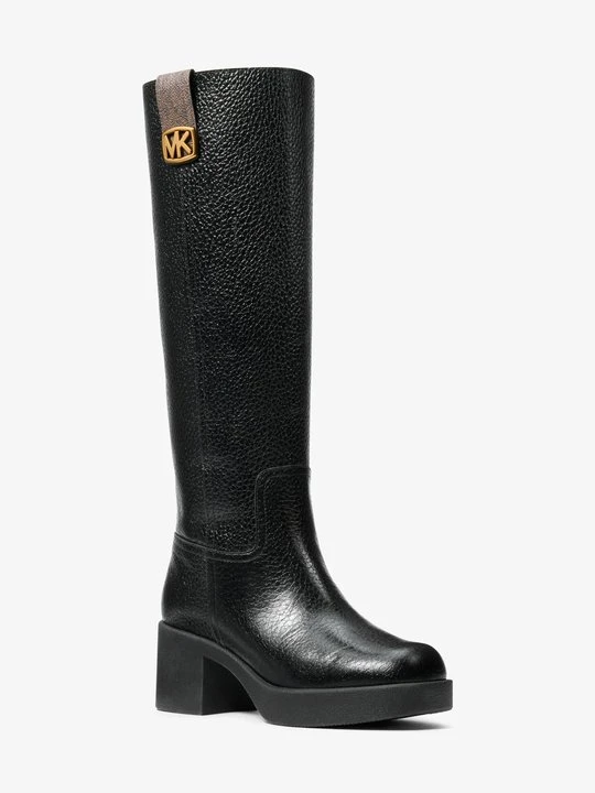 Zdjęcie produktu Skórzane botki Bryant na platformie Michael Kors CZARNY (Czarny)