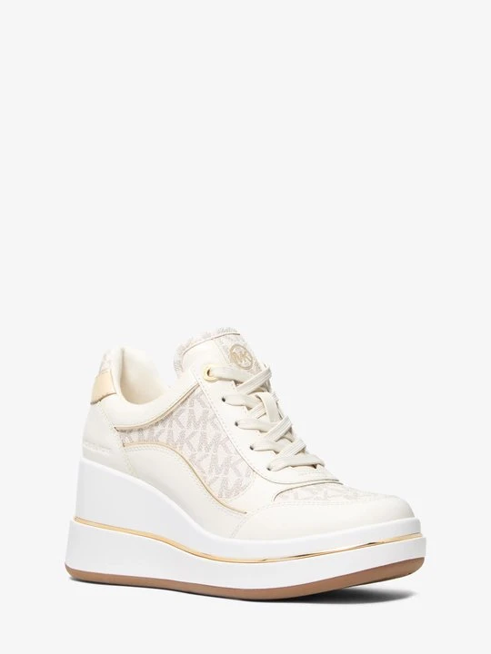 Zdjęcie produktu Skórzane buty sportowe na koturnie Emmy z charakterystycznym logo Michael Kors