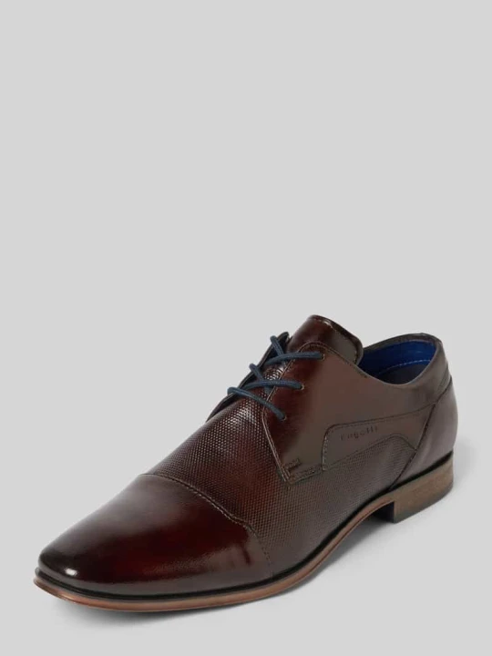 Zdjęcie produktu Skórzane buty sznurowane Bugatti Ciemnobrązowy