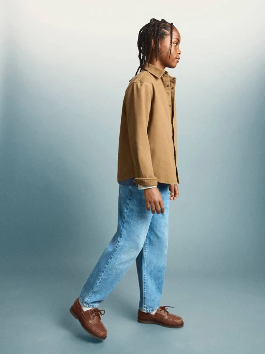 Zdjęcie produktu Skórzane buty w stylu żeglarskim brązowy - Dzieci - MANGO KIDS