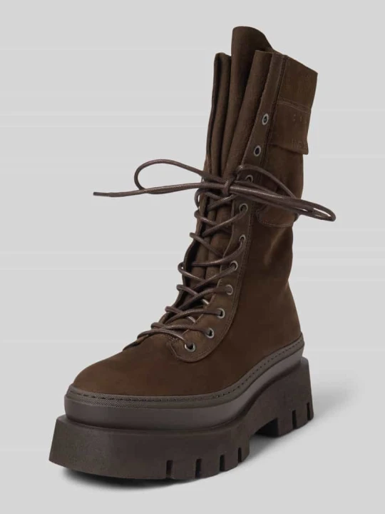 Zdjęcie produktu Skórzane buty z podeszwą na platformie Copenhagen Czekoladowy