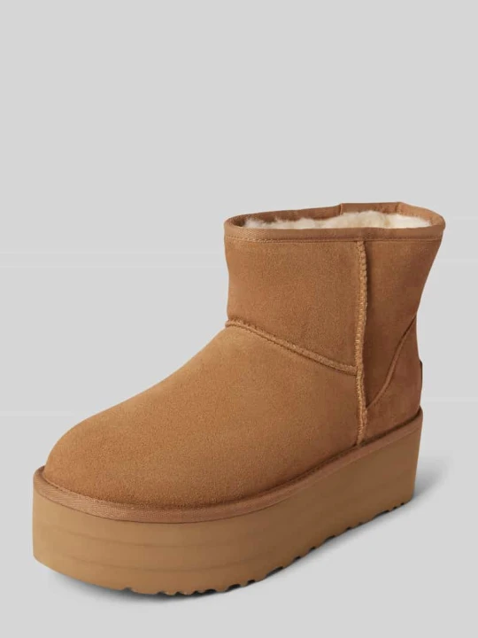 Zdjęcie produktu Skórzane buty z podeszwą na platformie UGG Camel