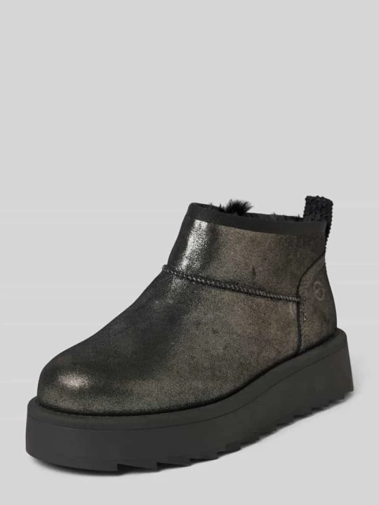 Zdjęcie produktu Skórzane buty ze zamkami błyskawicznymi Tamaris Czarny