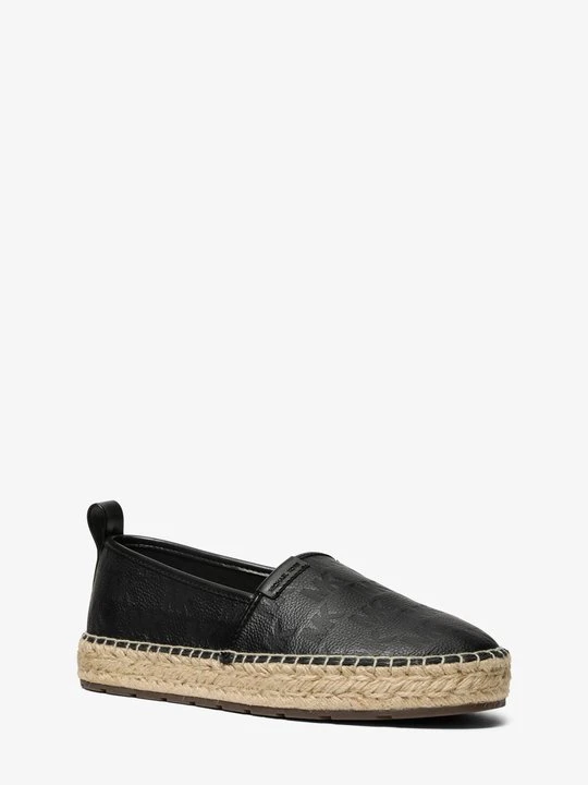 Zdjęcie produktu Skórzane espadryle Elias z tłoczonym logo Michael Kors CZARNY (Czarny)