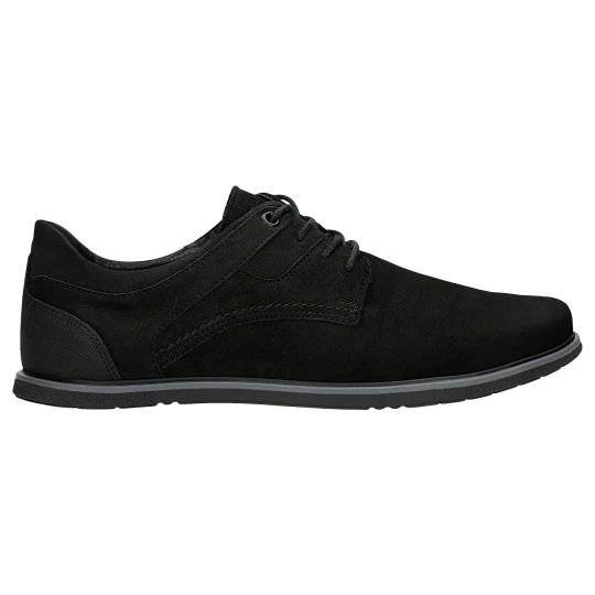 Zdjęcie produktu Czarne sneakersy męskie na płaskiej podeszwie 10027-71 Wojas