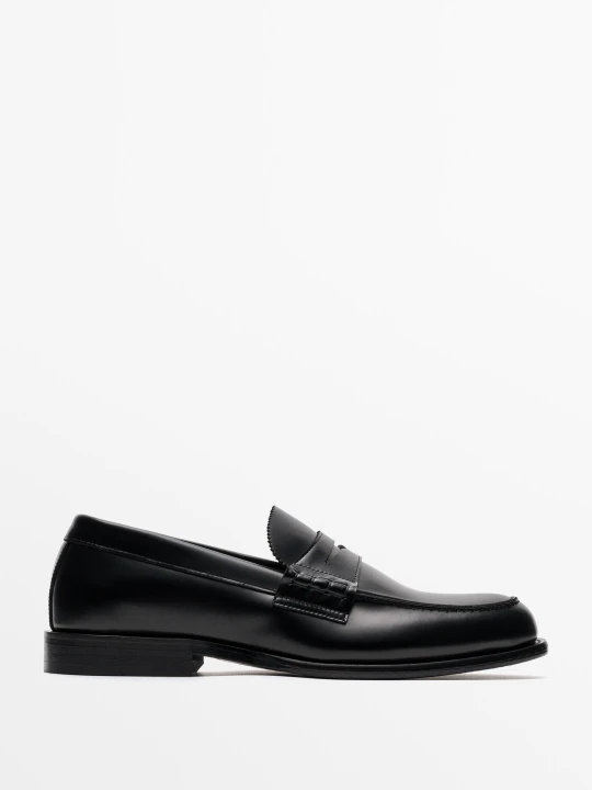 Zdjęcie produktu Skórzane Mokasyny - Czarny - Massimo Dutti - Male
