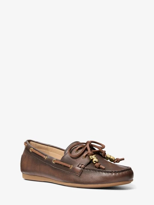 Zdjęcie produktu Skórzane mokasyny Fallon z polerowanej skóry Michael Kors CZEKOLADOWY (Brązowy)