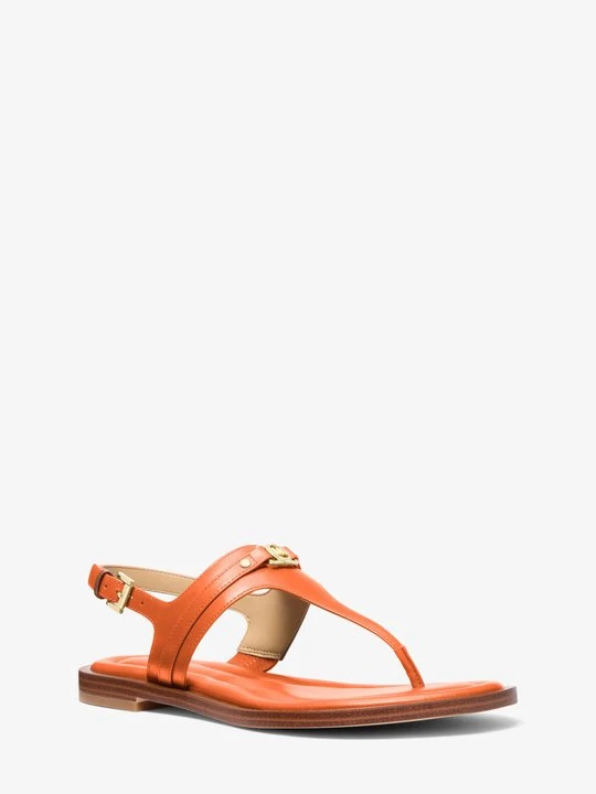 Zdjęcie produktu Skórzane sandały Mandy z paskami w kształcie litery T Michael Kors ORANGE PUNCH (Pomarańczowy)