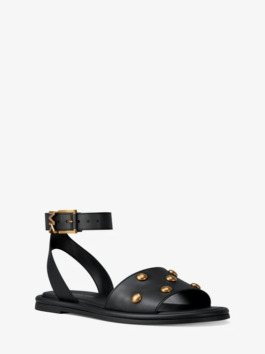 Zdjęcie produktu Skórzane sandały Rosetta z ćwiekami Michael Kors CZARNY (Czarny)