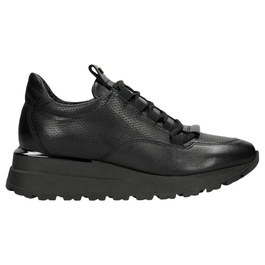 Zdjęcie produktu Czarne sneakersy damskie na wysokiej podeszwie 46289-51 Wojas