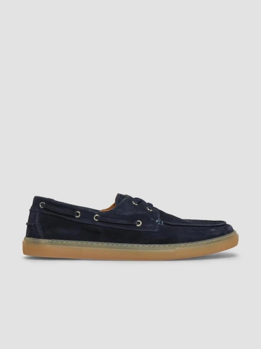 Zdjęcie produktu Skórzane sznurowane buty w stylu mokasynów s.Oliver niebieski