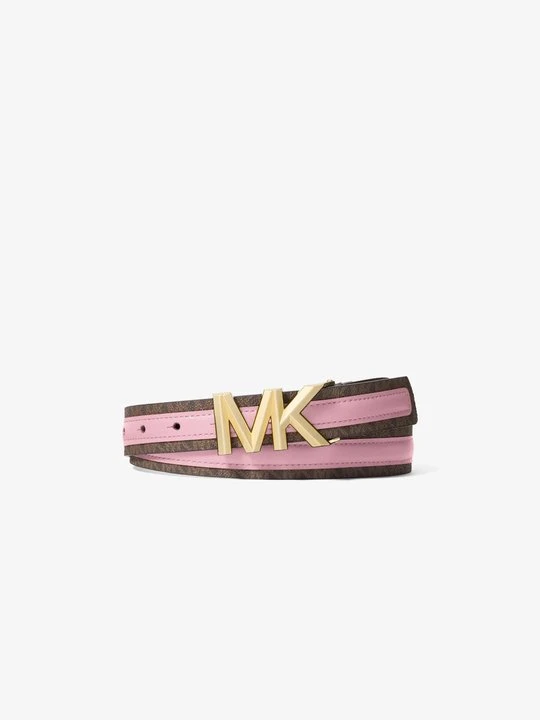 Zdjęcie produktu Skórzany pasek z charakterystycznym logo Michael Kors [3762] (Różowy)