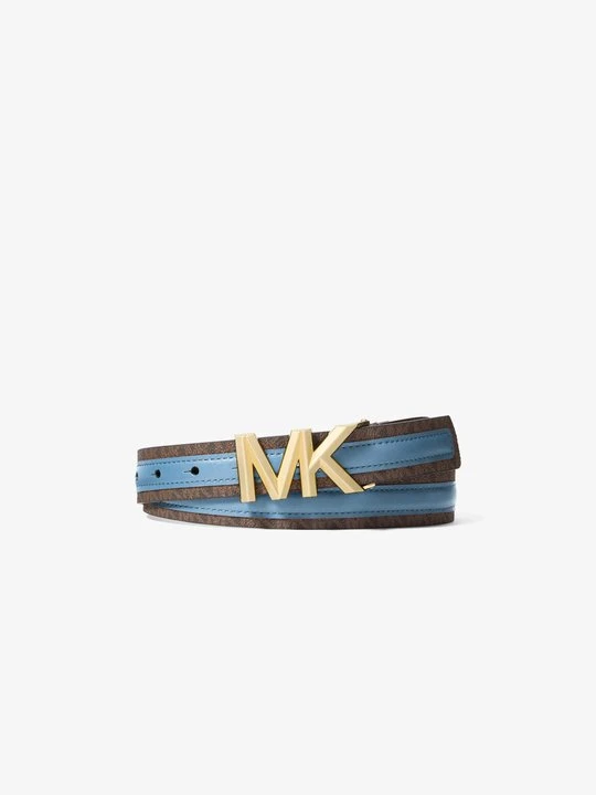 Zdjęcie produktu Skórzany pasek z charakterystycznym logo Michael Kors CHAMBRAY (Niebieski)