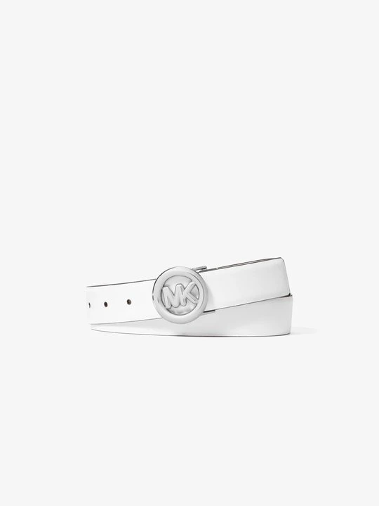 Zdjęcie produktu Skórzany pasek z logo Michael Kors OPTYCZNA BIEL (Biały)