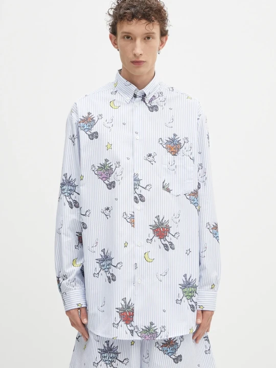 Zdjęcie produktu Sky High Farm koszula bawełniana SHF overprint button down