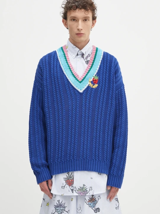 Zdjęcie produktu Sky High Farm sweter Cableknit v-neck