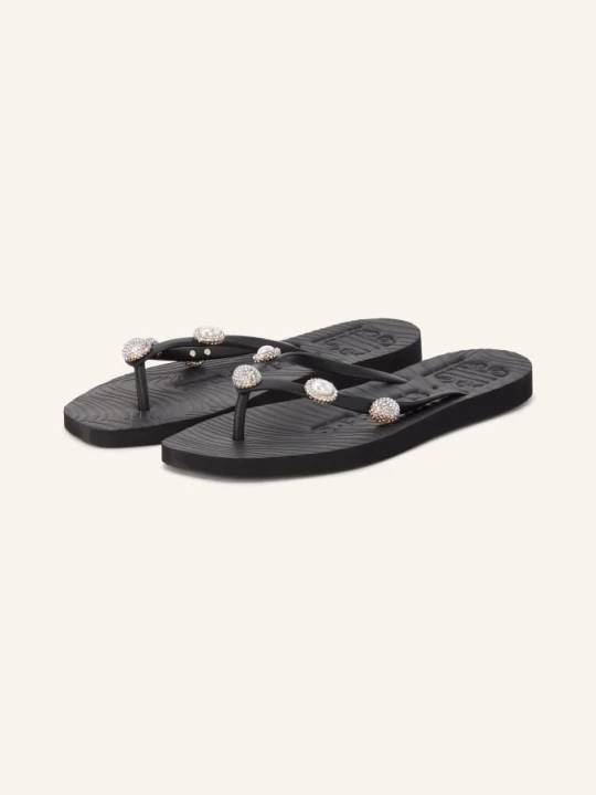 Zdjęcie produktu Sleepers Klapki Pearl Ibiza Z Kamieniami Ozdobnymi schwarz CZARNY