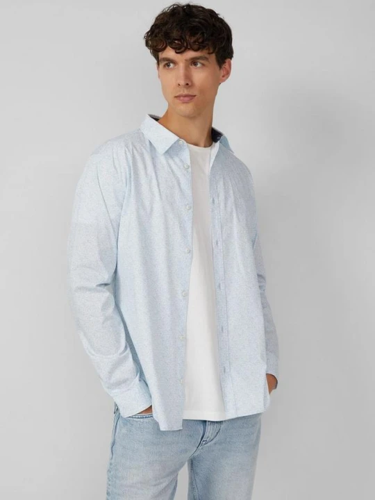Zdjęcie produktu Slim fit: bawełniana koszula z nadrukiem na całej powierzchni s.Oliver niebieski