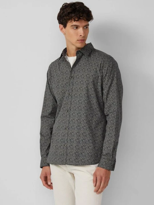 Zdjęcie produktu Slim fit: bawełniana koszula z nadrukiem na całej powierzchni s.Oliver oliwkowy