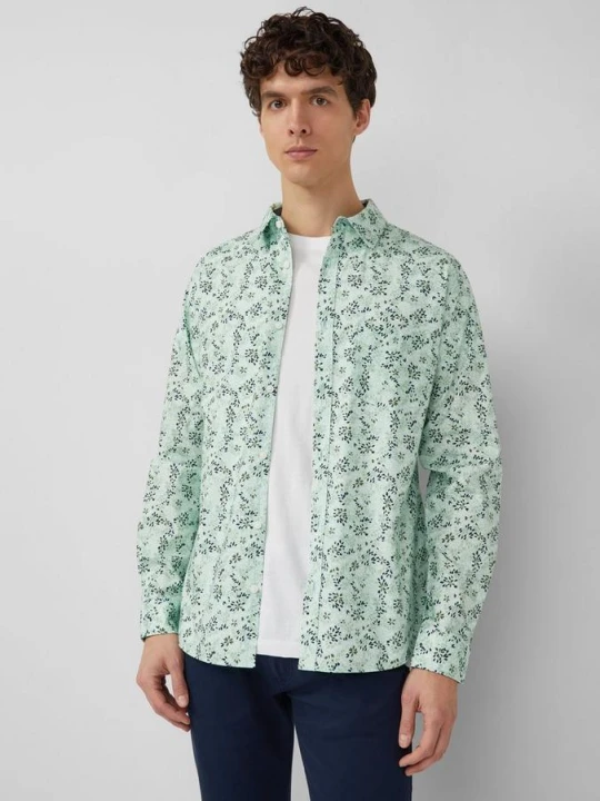 Zdjęcie produktu Slim fit: koszula z długim rękawem, nadrukiem na całej powierzchni i kołnierzykiem Kent s.Oliver