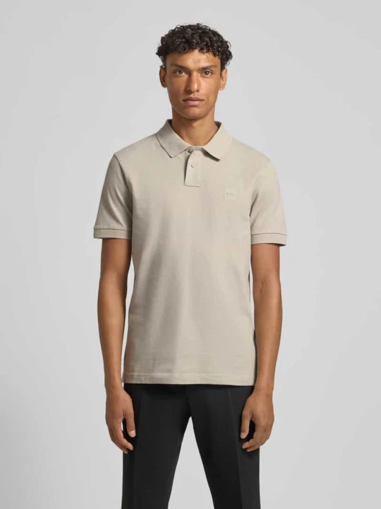 Zdjęcie produktu Slim Fit koszulka polo z mieszanki bawełny Boss Piaskowy
