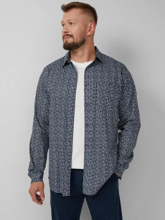 Zdjęcie produktu Slim fit: wzorzysta koszula z elastycznej bawełny s.Oliver