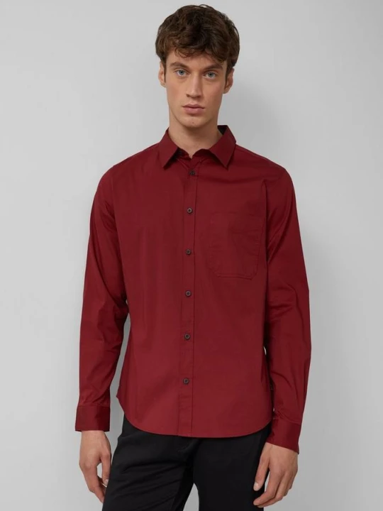 Zdjęcie produktu Slim fit: wzorzysta koszula z kołnierzykiem Kent s.Oliver czerwony