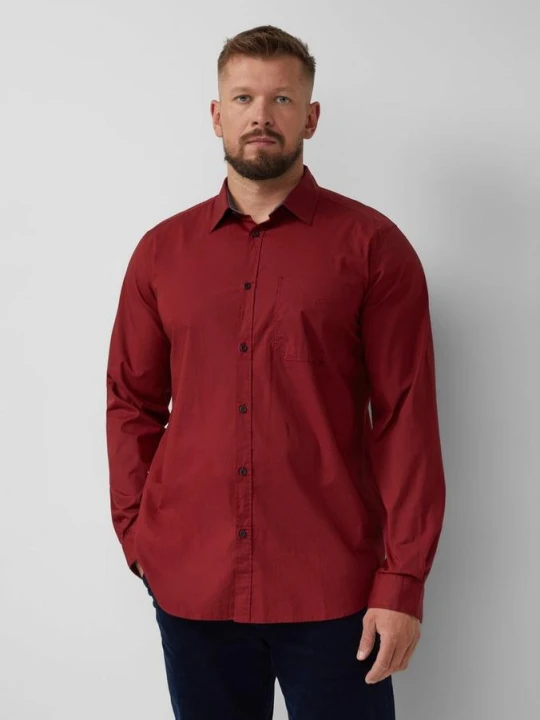Zdjęcie produktu Slim fit: wzorzysta koszula z kołnierzykiem Kent s.Oliver czerwony