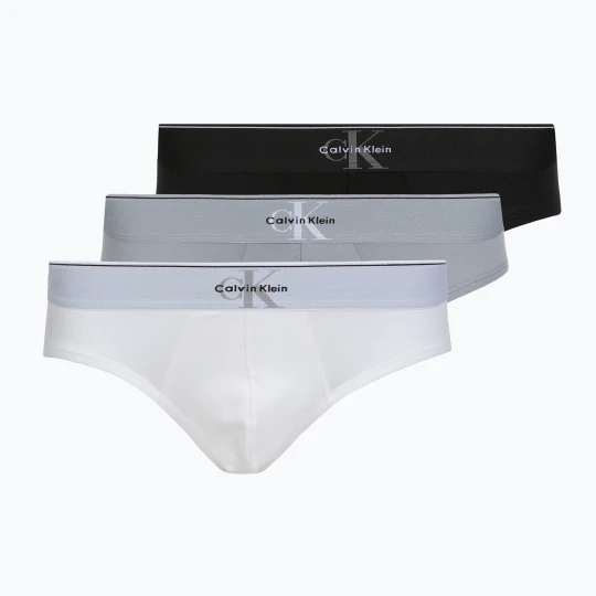 Zdjęcie produktu Slipy męskie Calvin Klein LV00NB4471 Hip Brief 3 pary black / misty grey / white