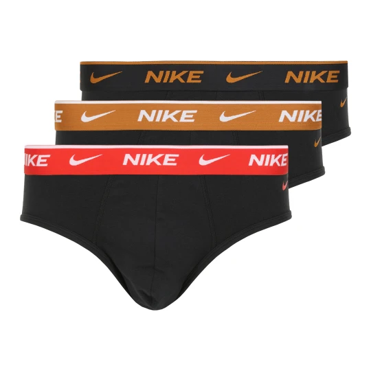 Zdjęcie produktu Slipy męskie Nike Everyday Cotton Stretch Brief 3 pary black light crimson / desert ochre / black wb