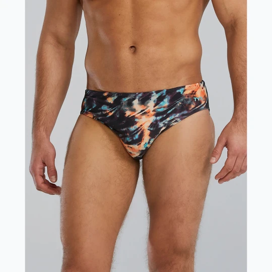 Zdjęcie produktu Slipy pływackie męskie Tyr Durafast Elite Validus orange/aqua/black