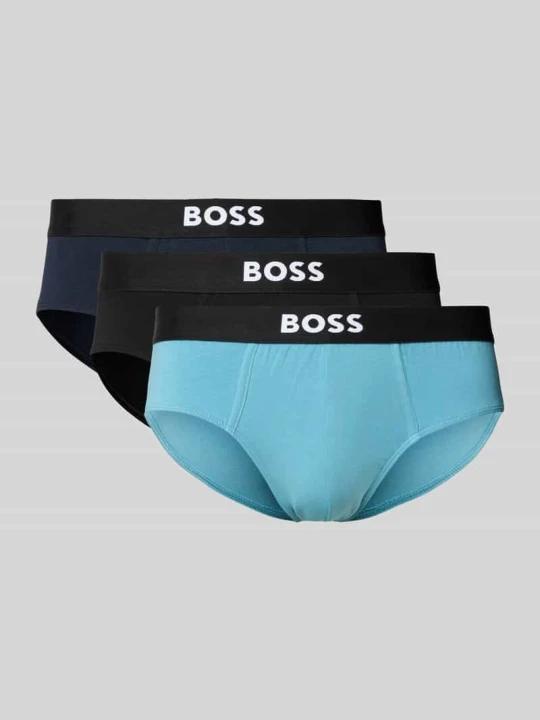 Zdjęcie produktu Slipy z bawełny mieszanej Boss Morski