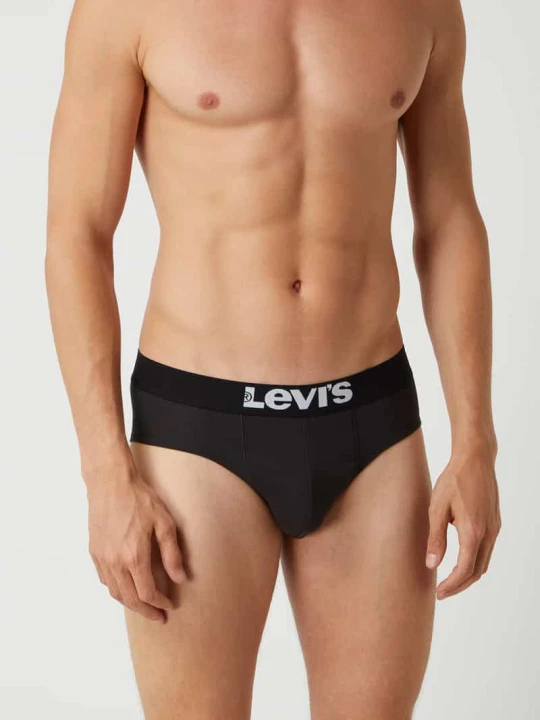 Zdjęcie produktu Slipy z dodatkiem streczu w zestawie 6 szt. Levi's Czarny
