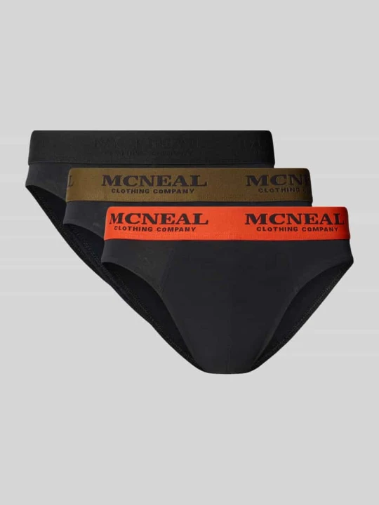 Zdjęcie produktu Figi z elastycznym paskiem z logo w zestawie 3 szt. MCNEAL Czarny